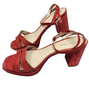 Pelle Moda Ansel Red Ankle Strap Suede Heels, Women's 10